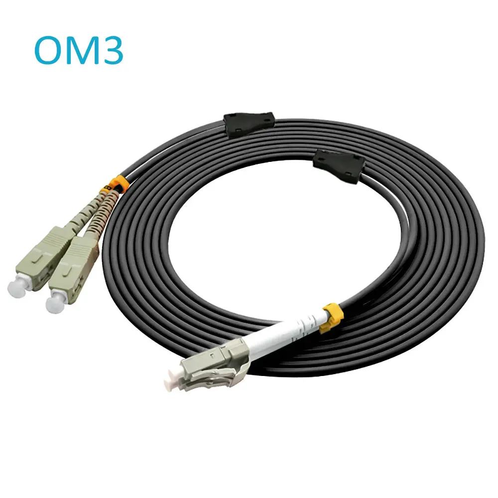 

Outdoor Armored 30 Meters LC-SC Duplex 10 Gigabit 50/125 Multimode Fiber Optical Cable OM3 Black 10GB LC to SC Patch Cord Jumper