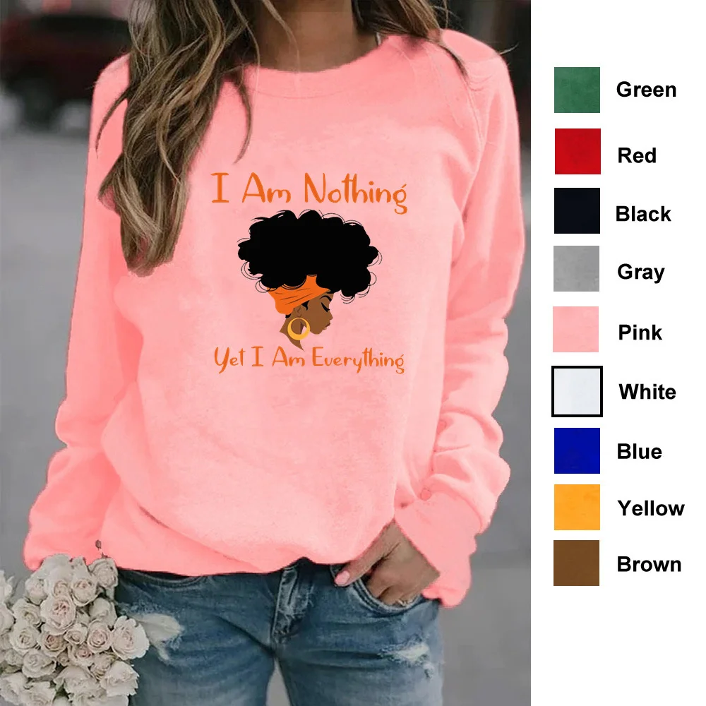 

Girl's head round neck women's dress top loose bottomed pullover jy36