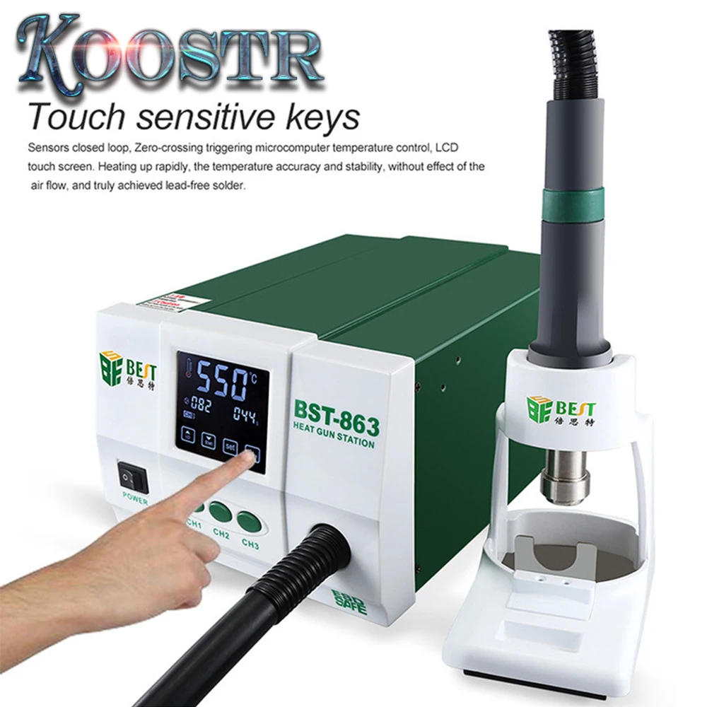 Настольная станция для распайки с ЖК дисплеем 1200 Вт|Термофены| |