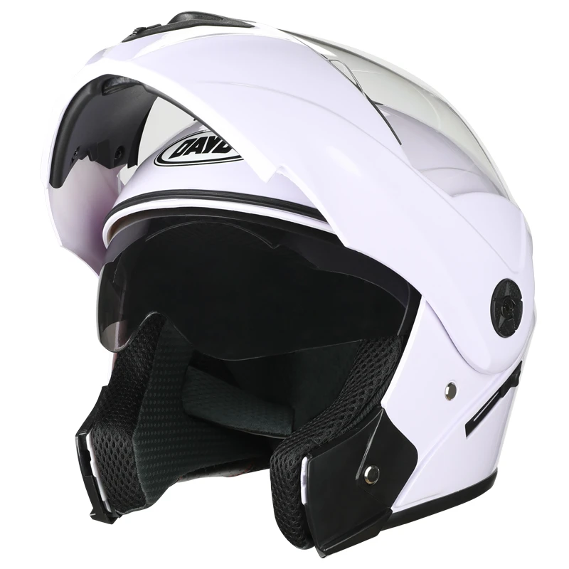 

2020 New Flip up motocross Helmet Modular Dual Lens Motorcycle Racing Full Face Casco Capacete Casque moto S M L kask cascos