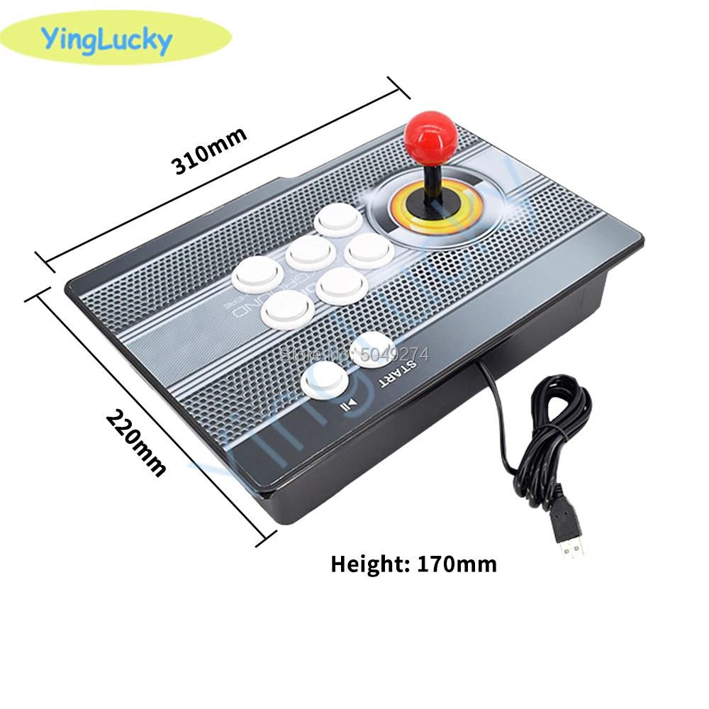 Бесплатная доставка Аркада контроллер USB джойстик консоль поддерживает ПК