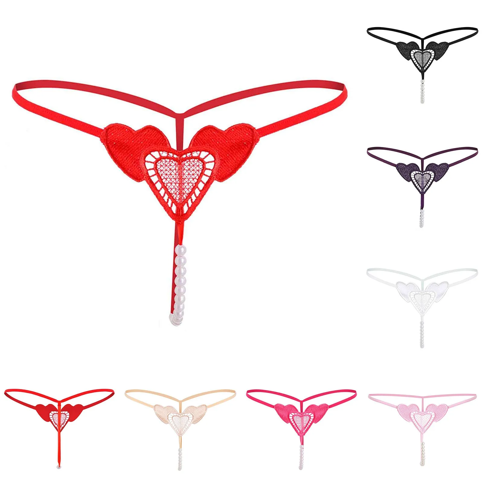 

New Women G String Sexy Thong Panties Ladies Lace Briefs Underpants Female Lingerie Sexy Underwear Women Pearls Thong G-String