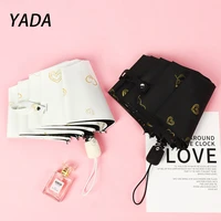 yada 8 bone love heart pattern automatic umbrella folding uv rainproof heart umbrellas for women parasol sun umbrella yd210023
