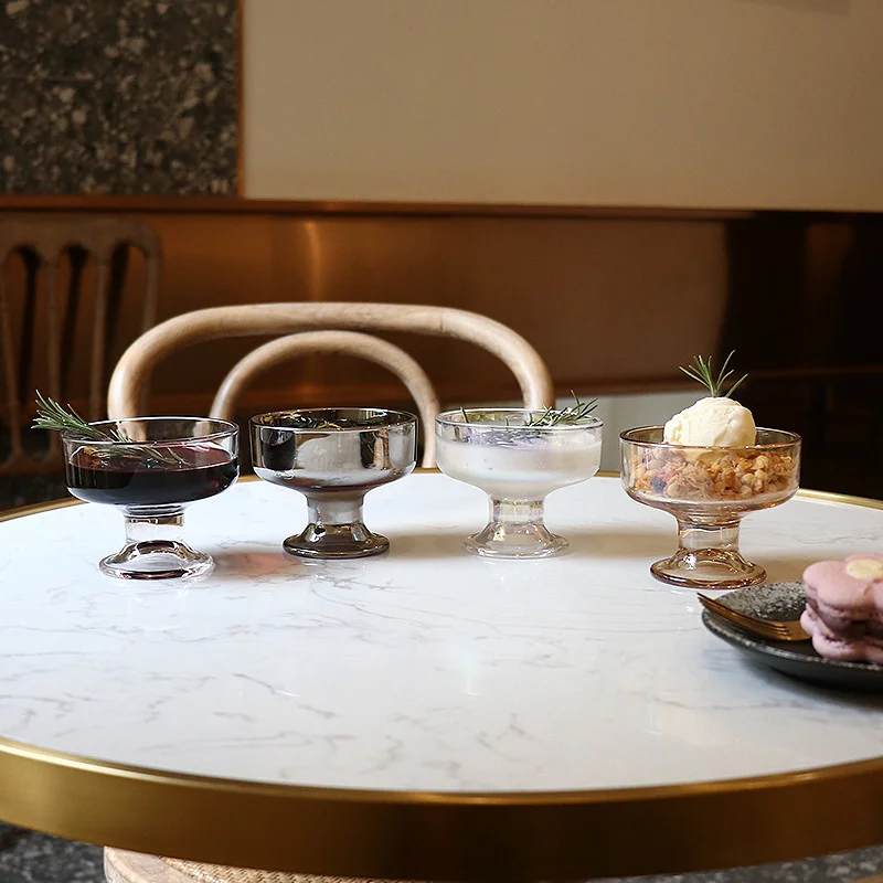 Креативная стеклянная чашка 200 мл чашки для десерта мороженого пудинга молока