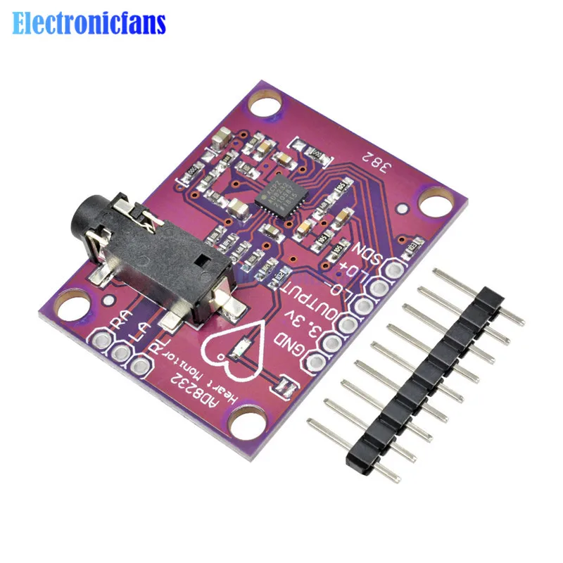 AD8232 однопроводный монитор сердечного ритма Электронная печатная плата