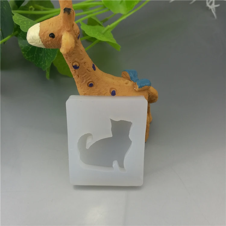 3D Кот и рога силиконовые формы для помадки торта Мыло Плесень Gumpaste шоколадные