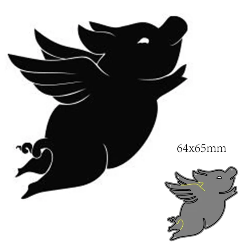 Металлические Вырубные штампы форма животное свинья украшение для скрапбукинга