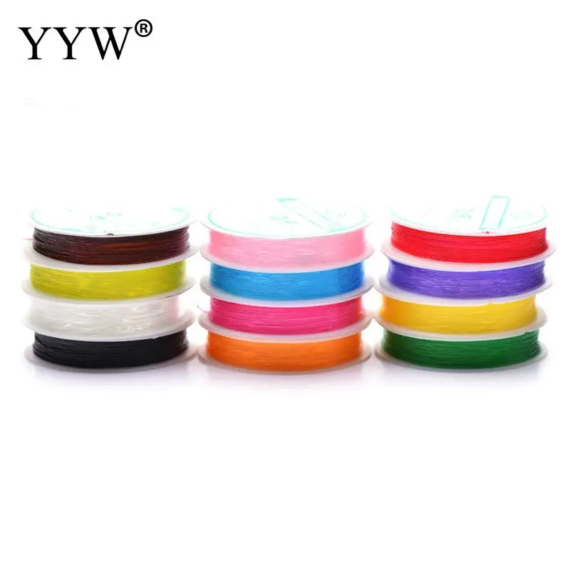 

Wholesale 10pcs Mixed Colors Elastic Thread 0.6mm 0.8mm 1mm For DIY Jewelry Making Handmade Bracelet Necklace Beading String