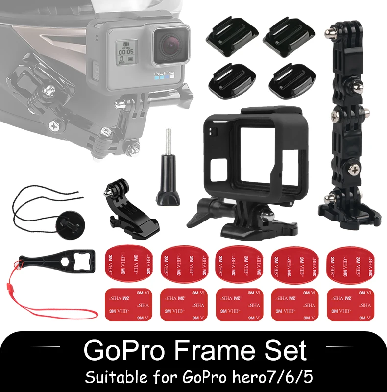 

Full Face Helmet Chin Mount Holder for GoPro Hero 9 8 7 6 5 SJCAM Motorcycle Helmet Chin Stand Camera Accessories for Go Pro 5