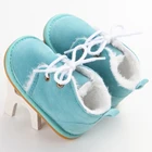 Брендовые повседневные ботинки на меху для новорожденных девочек и мальчиков, зимние теплые ботинки, Новое поступление, стильная обувь на ремешках для маленьких детей