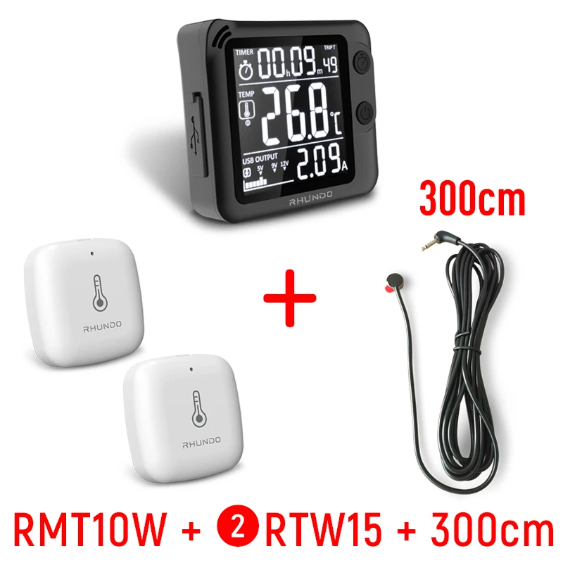 

Беспроводной цифровой автомобильный термометр RHUNDO, наружные часы с подсветкой времени и дисплеем