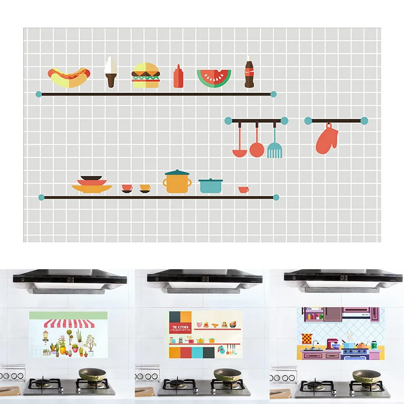 75X45 см водостойкая алюминиевая фольга наклейка на стену плитка для кухни ванной