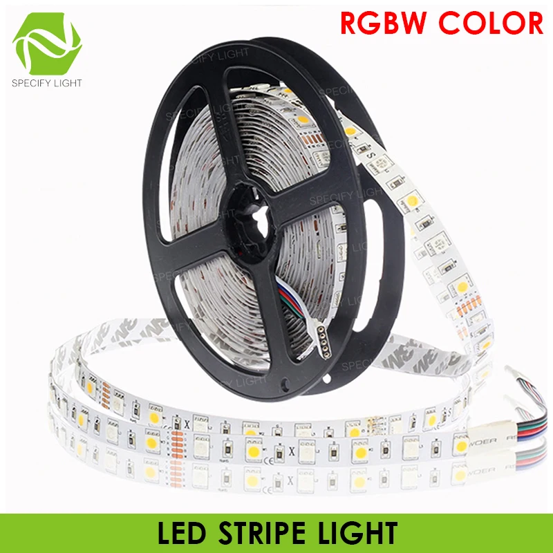 Светодиодная лента SMD5050 RGBWW 12 В гибкая светящаяся для комнаты отеля ТВ стен
