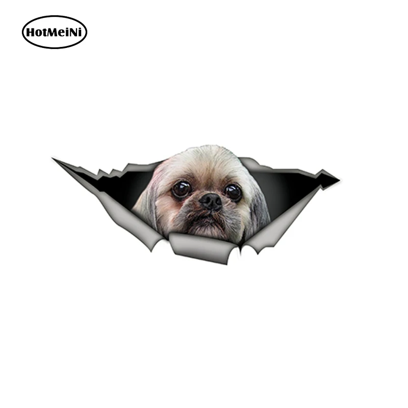 HotMeiNi 15 см x 6 Shih tzu 3D наклейки для автомобиля забавная наклейка с собакой