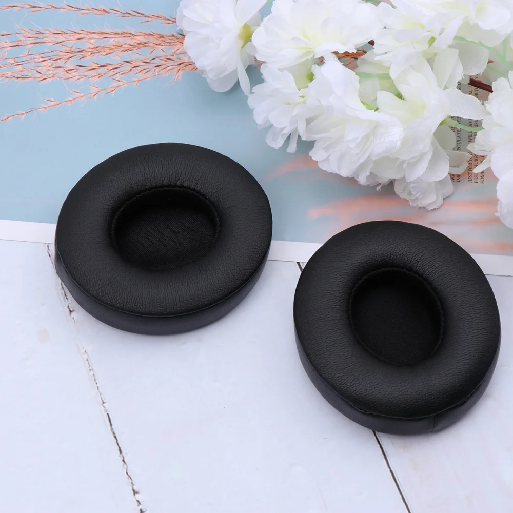 

2PCS Replacement Ear Pads Wireless Headphone Covers Headset Pads Sponge Earpads Cushions Compatible for 3 2 Black