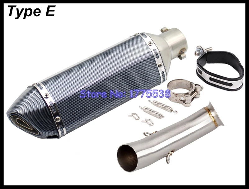 

Motorcycle Exhaust Muffler Link Pipe for KTM Duke 125/250/390 KTM RC125/390 2017-2018 Carbon Color Motorbike Muffler Exhaust