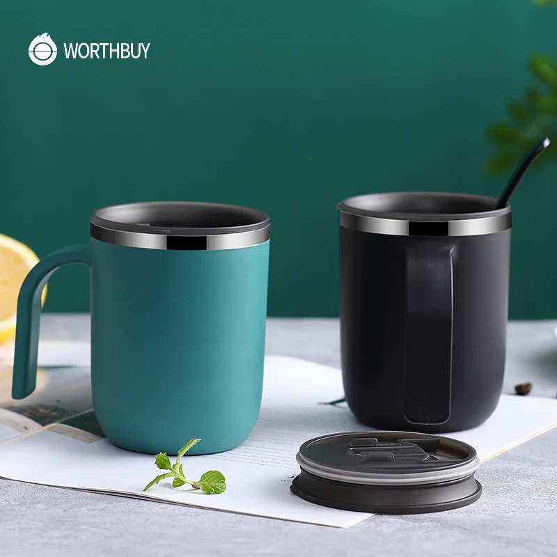 WORTHBUY 18/8 кружка для молока и кофе из нержавеющей стали двухслойная герметичная