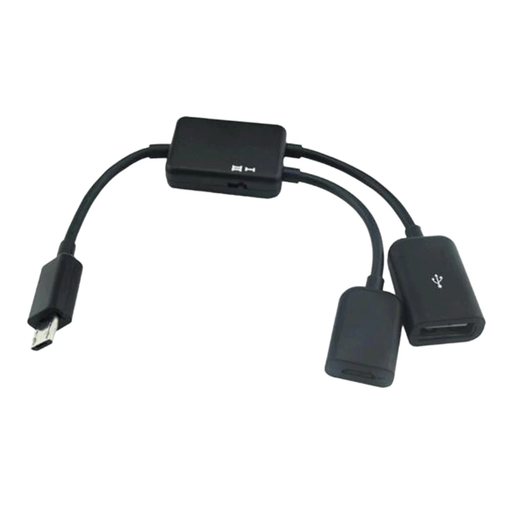 Многофункциональный соединитель Micro USB разветвитель передачи черный заряд 0 2 м в 1