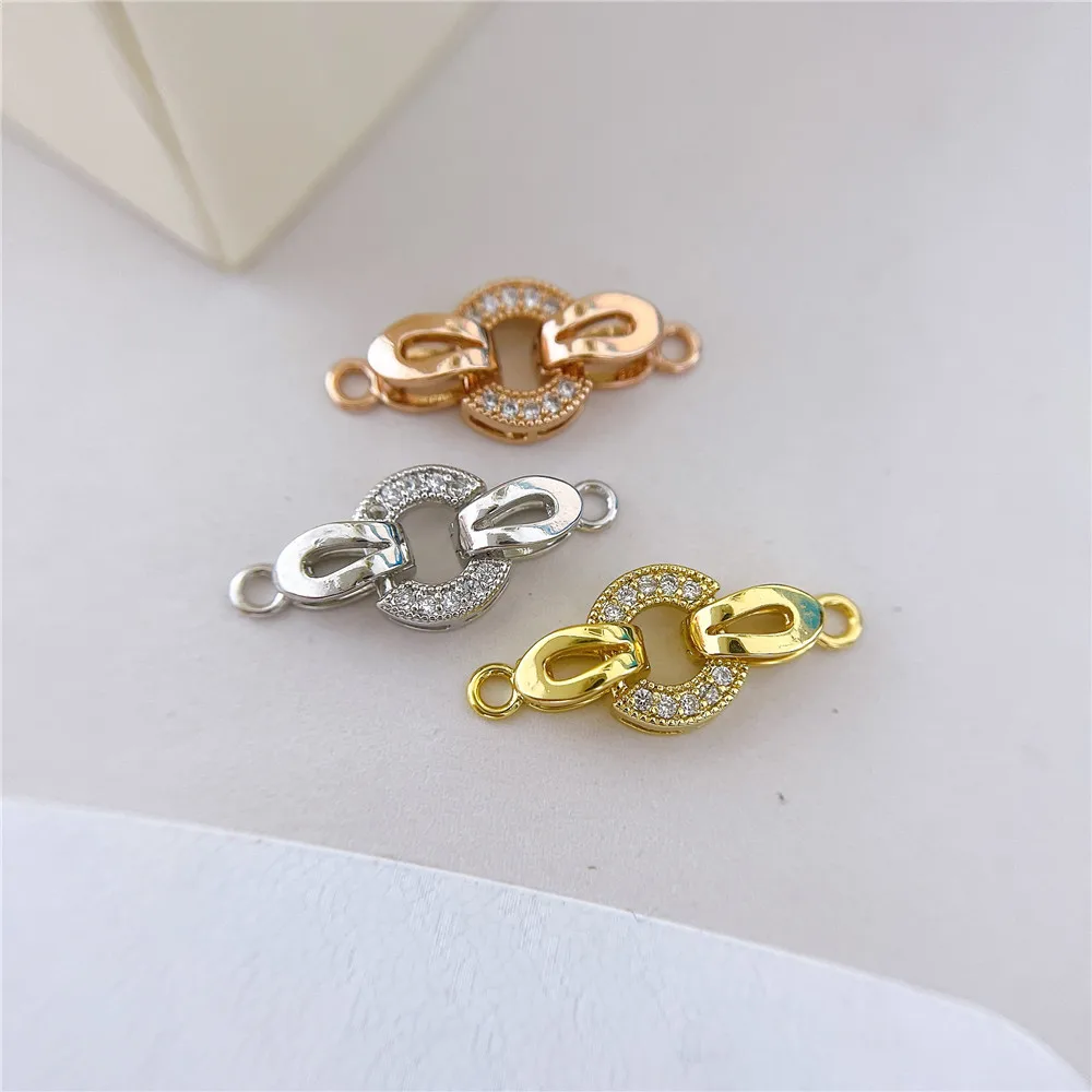 

18K Brass Connector Necklace Clasp Hooks Gold-Plated Accessories Wholesale Making DIY Jewelry Free Shipping