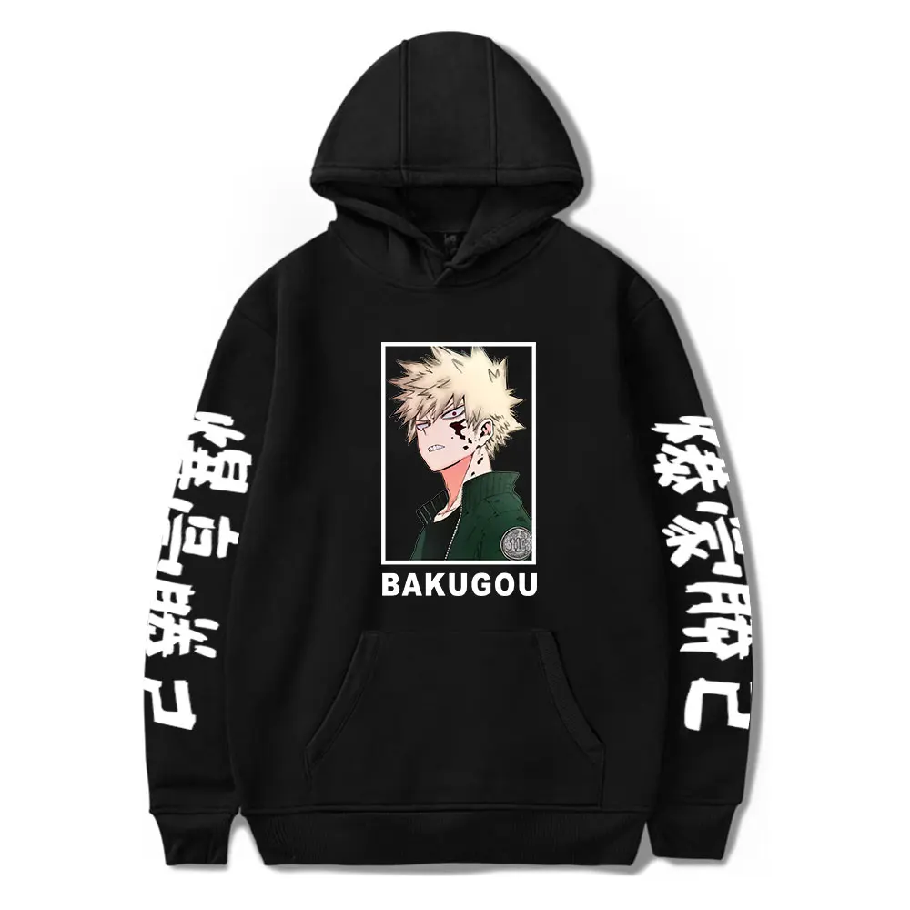 

Толстовки bakugkatou suki для женщин и мужчин, толстовки с капюшоном и длинным рукавом с героями моя геройская академия, Повседневная Уличная одеж...