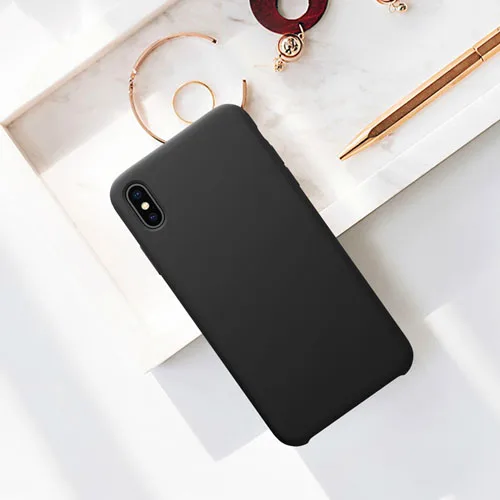 Для iPhone XS/XS Max XR чехол для телефона Nillkin жидкостный мягкий силиконовый более прочный защитный чехол для iPhone 11 11 Pro Max - Цвет: black case