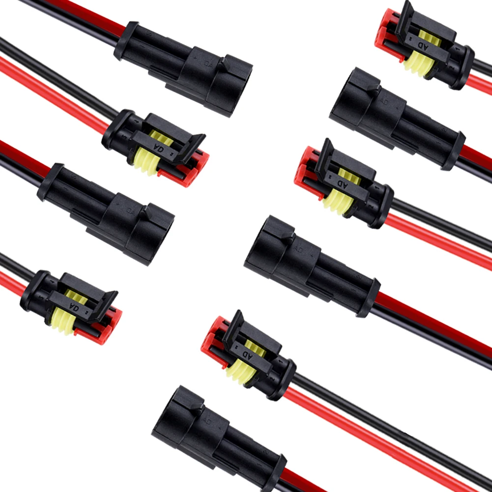 

BTRLIACY 352Pcs HID Waterproof Connectors 1/2/3/4 Pin 26Sets Car Electrical Wire Connector Plug Terminals Truck Harness Dropship