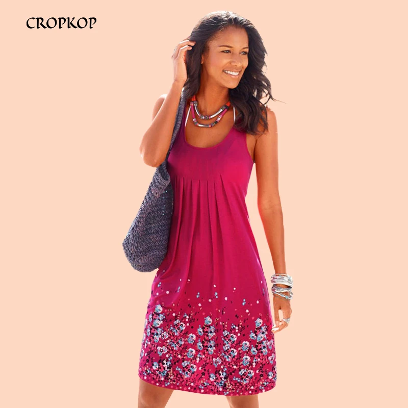 Женское платье с цветочным принтом короткий мини-сарафан А-силуэта Повседневное