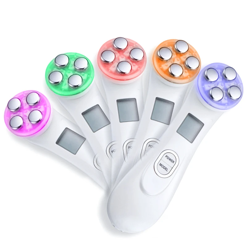 

Facial Mesotherapy Electroporation RF Radio Frequency LED Photon Face Lifting Tighten Wrinkle Removal Skin Care Face Massager