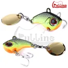 PULLINE 1 шт. с вращающимися металлическими вибрации приманки вращающаяся блесна рыболовные приманки 61521 г приспособлений форель зимняя рыболовные жесткие приманки рыболовные снасти Pesca