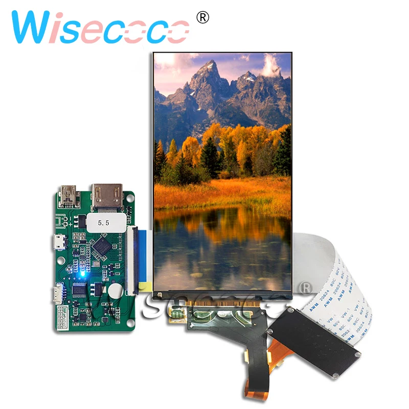Display Lcd 5.5×1440 Resolução 2560 x 50 Pinos 2usb Novo Driver de Controle para Impressora 3d Raspberry pi Painéis e LCDs p/ tablet