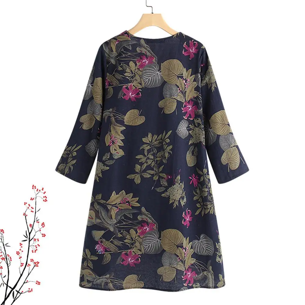 Женская блузка liene из хлопка длинная рубашка кардиган с цветочным принтом модные