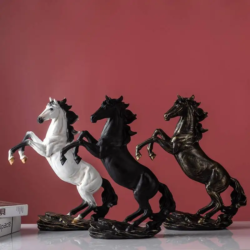 

Классическое креативное украшение лошади, поделки для гостиной, крыльца, винного шкафа, украшение лошади для успеха, украшение для офиса и у...
