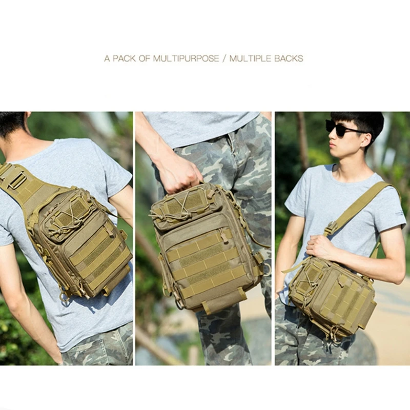 

Fishing Tackle Storage Bag Fishing Gear Outdoor Shoulder Backpack Cross Body Sling Bag