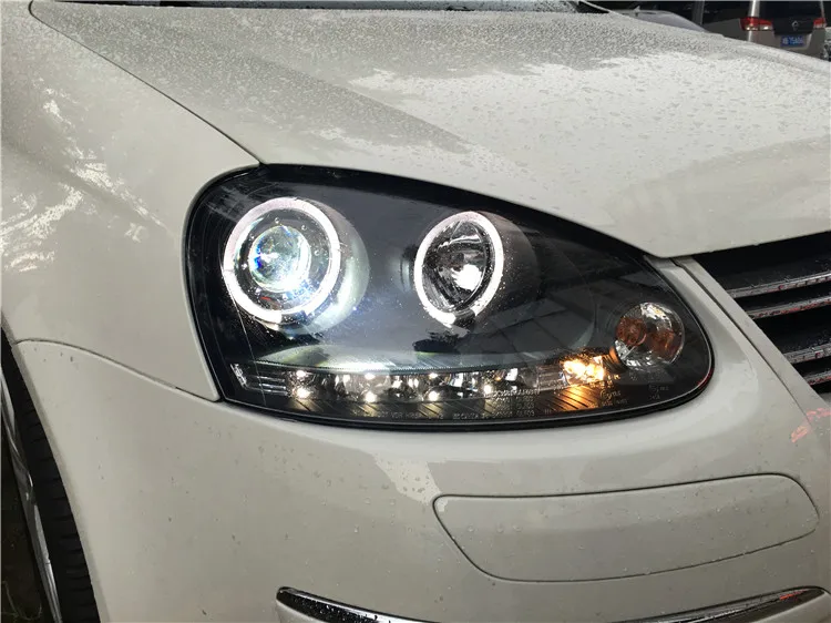 AKD автомобильный Стайлинг для VW Jetta фары 2006-2010 Jetta Mk5 светодиодный налобный фонарь светодиодный DRL Биксеноновые линзы Высокий Низкий луч парковка