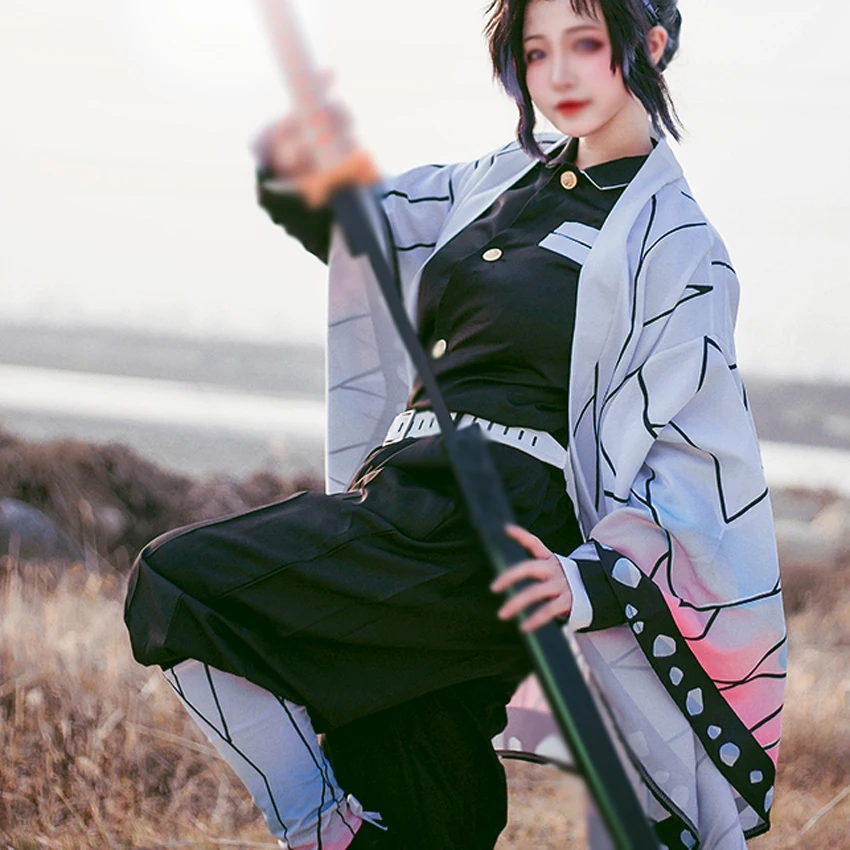 Аниме Demon Slayer Kimetsu no Yaiba Kochou Shinobu мужской костюм для костюмированной вечеринки на