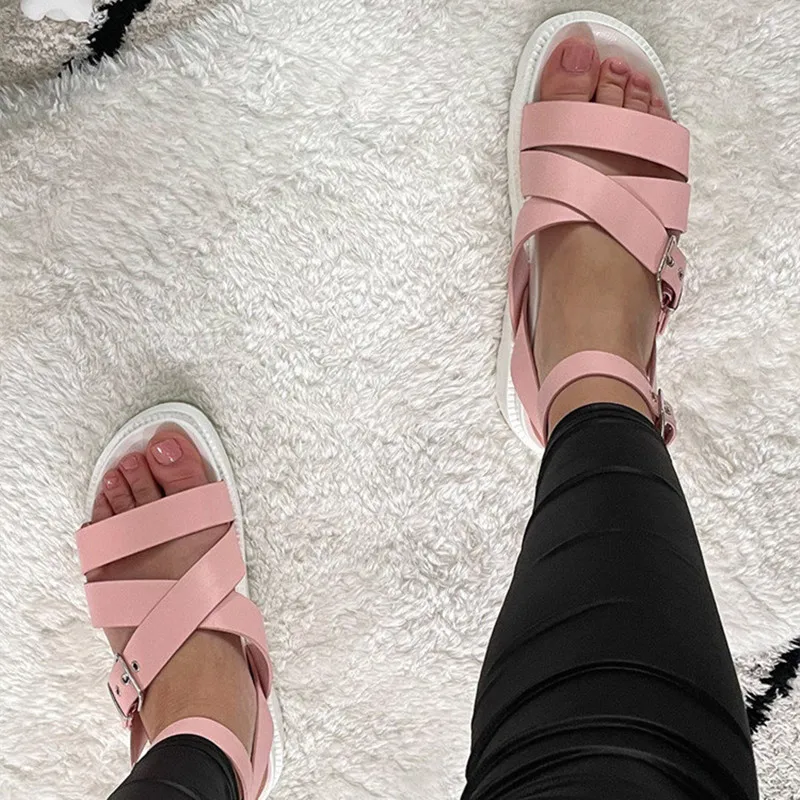

Women's Sandals Wedge Platform Open Toe Flip Flop Lady 2021 sandals Women Summer New Fashion Women's Sandals Casual Buckle Shoes
