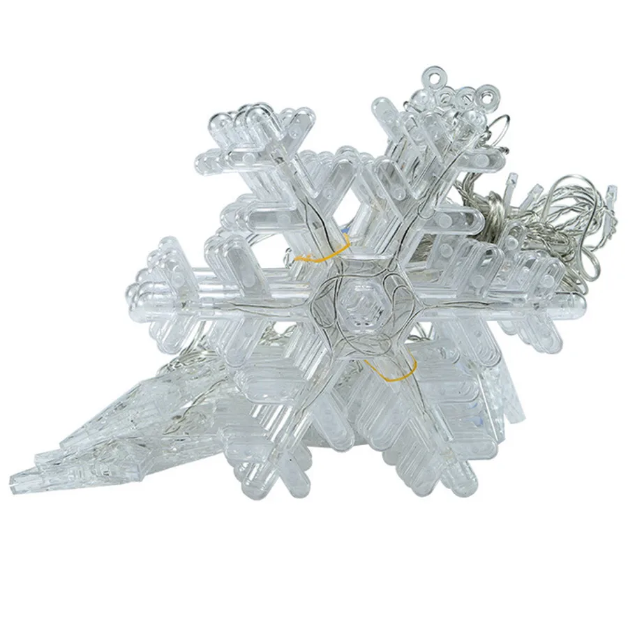 

Thrisdar 2.5M Snowflake String Lights Christmas LED Curtain Icicle Fairy Garlands Lights For Bedroom Xmas Party Wedding Holiday