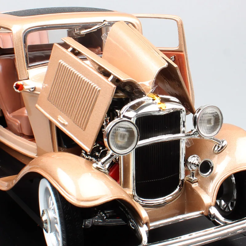 Детская Классика 1/18 Ретро 1932 модель ford B 3-Window Coupe Deuce Gold car scale Diecasts& Toy Vehicles авто металлический сувенир