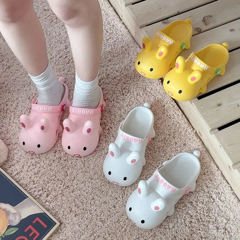 Белые детские садовые пляжные тапки для малышей мальчиков и девочек сланцы