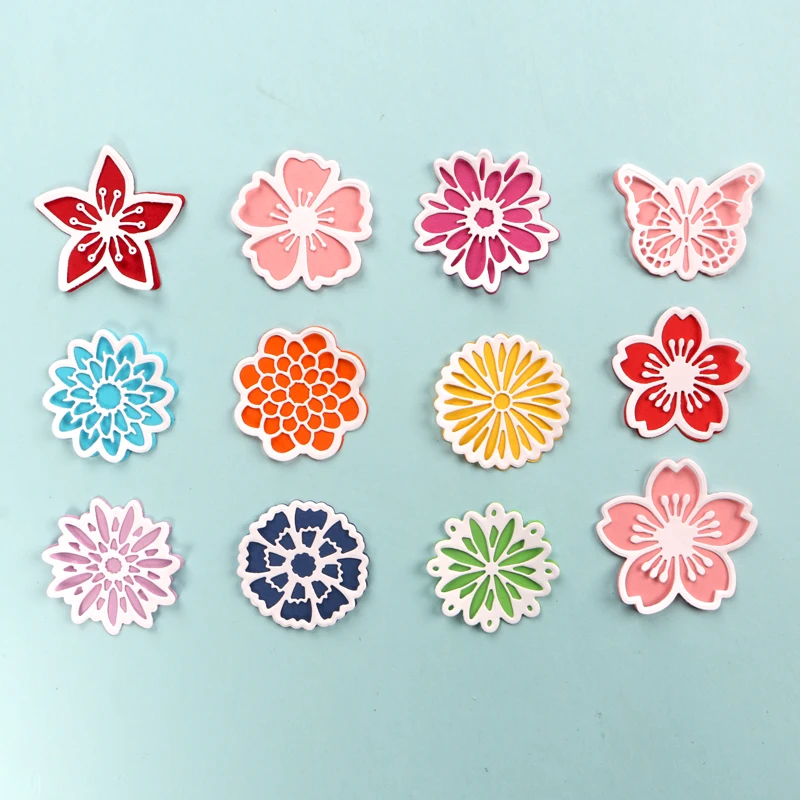 Металлические Вырубные штампы duрождения разные Цветочные вырезы и трафарет