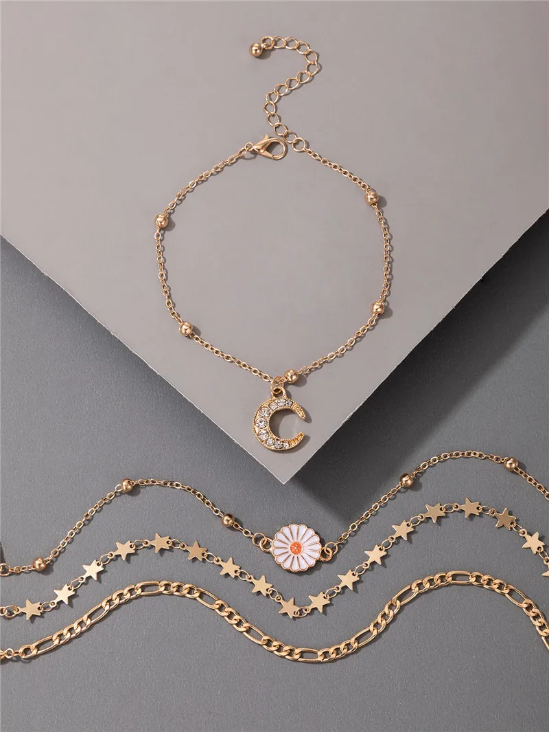 Браслеты на ногу женские 4 шт./компл. | Украшения и аксессуары