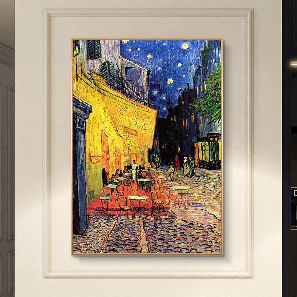 

Van Gogh Cafe Terrace At Night Canvas Paintings On the Wall Art Posters And Prints Famous Impressionist Art Pictures Cuadros