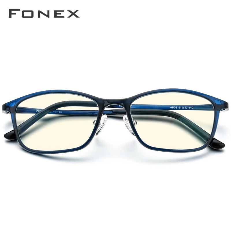 FONEX Ultem TR90, анти-синий светильник, очки для мужчин, компьютерные очки, защитные очки, анти-синие очки, игровые очки для женщин AB03