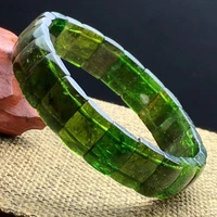 natural green tourmaline quartz clear rectangle beads bracelet 12x8mm women candy tourmaline stone aaaaaa