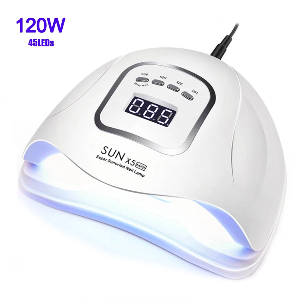 

SUNX5 Max 120 LED Lamp Nail Dryer 45/36/18 LEDs UV Ice Lamp For Drying Gel Polish Timer Auto Sensor Manicure Tools