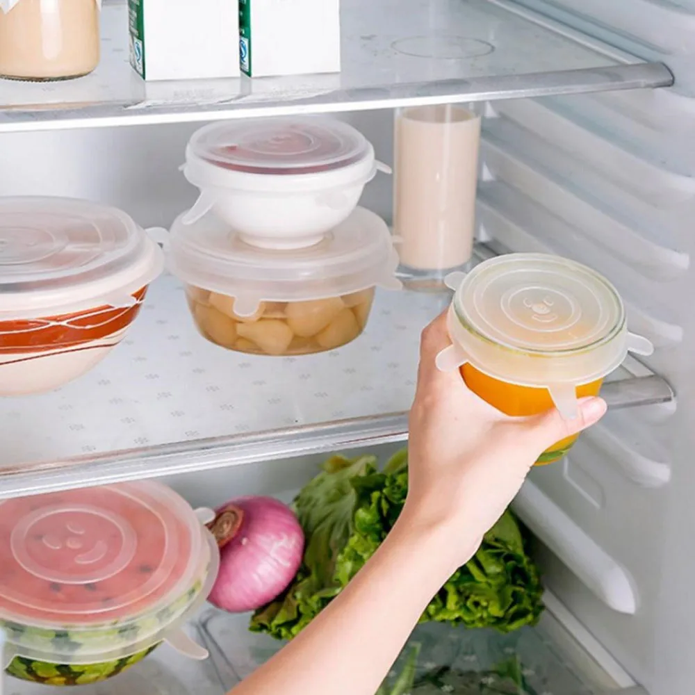 Многоразовая силиконовая крышка для еды Кепки стрейч крышки посуды чаша