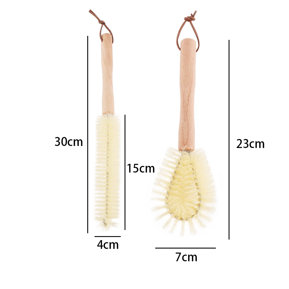Японский стиль деревянная o-образная длинная ручка щетка для чистки чаша