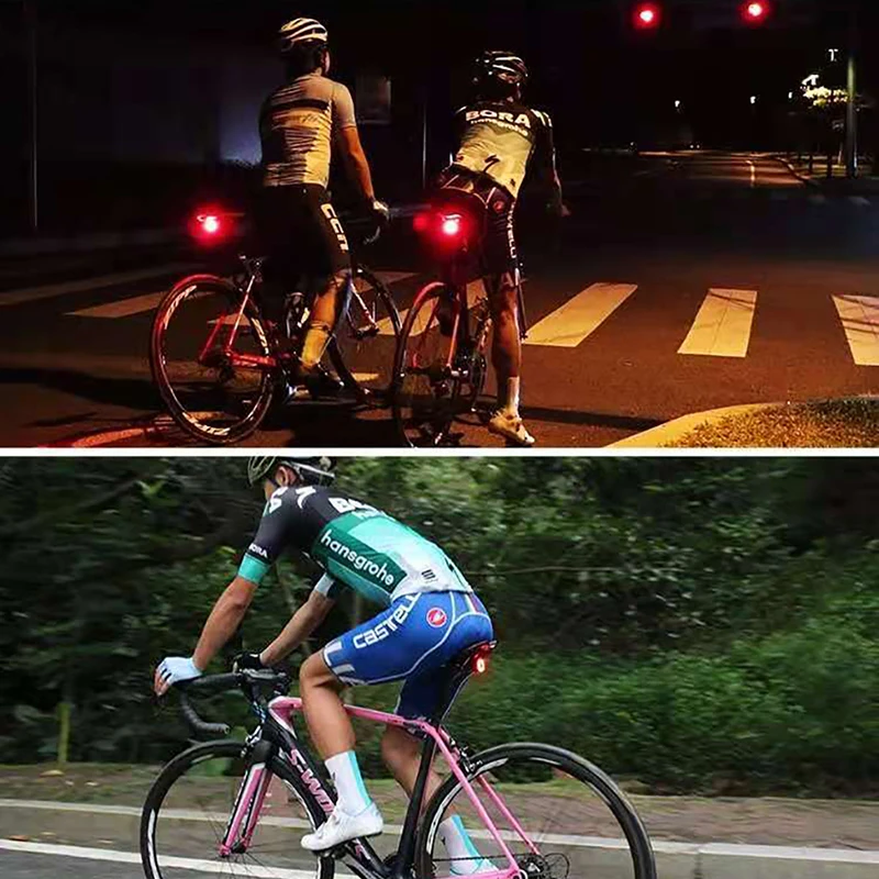 

Bike Light Waterproof Tail Lamp Motorcycle Bicycle Seat LED Rechargeable Set Mountain Cycle Front Back Headlight Safety Warning