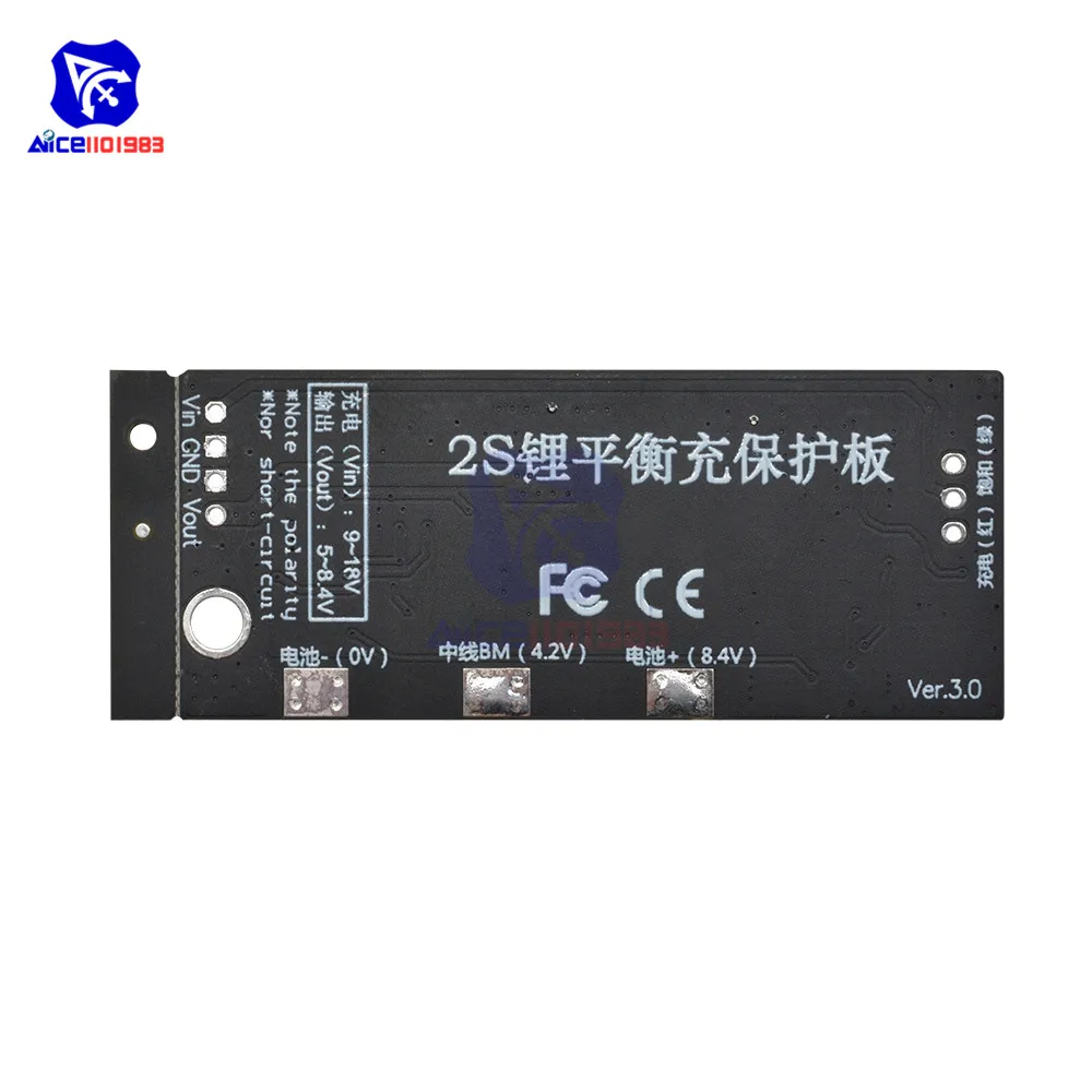 Интеллектуальная плата защиты баланса зарядки diymore 2S упаковки 18650 литиевая