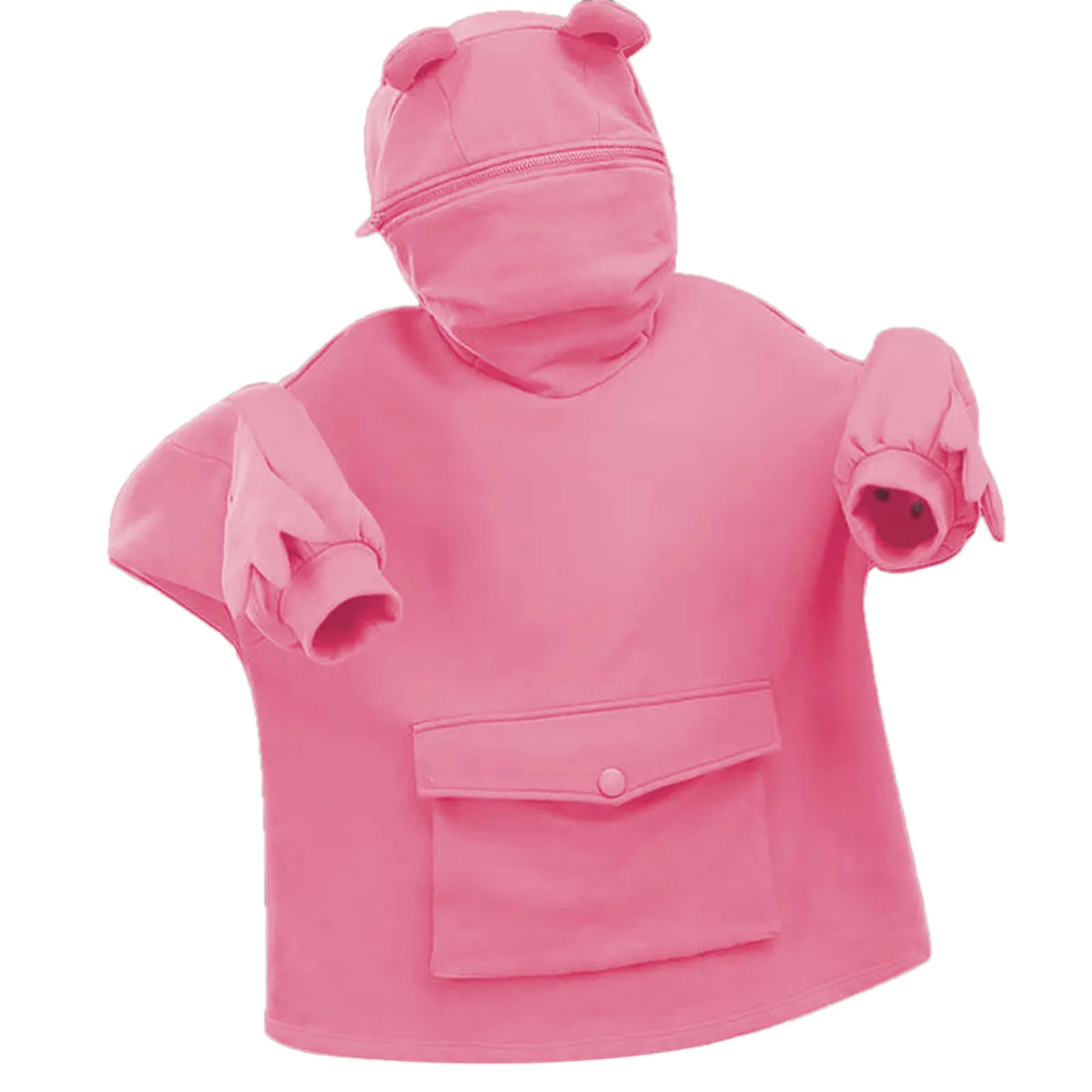 

Harajuku Women Hoodie Frog Pullover Winter Sense Hooded Casual Sweatshirts Autumn Embroidery Loose Top Doll Decoration Hoodies